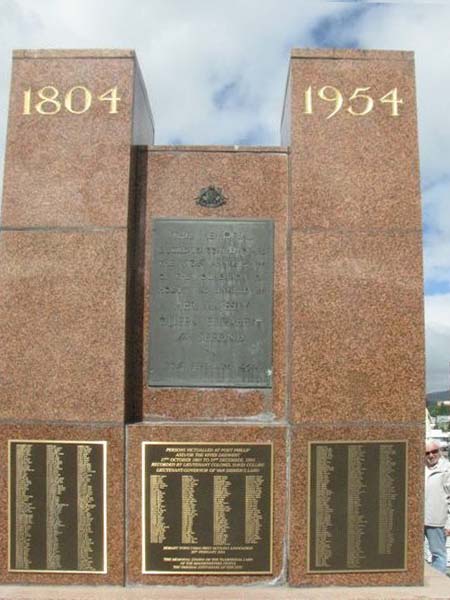 Monument in Hunter Street Hobart